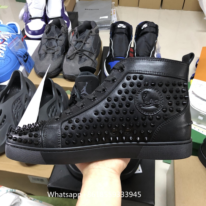C-hristain L-ouboutain Spikes High Black (9)