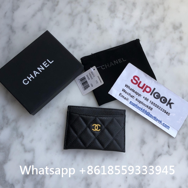Chanel Card Holder Quilted Diamond Lambskin Black (1)