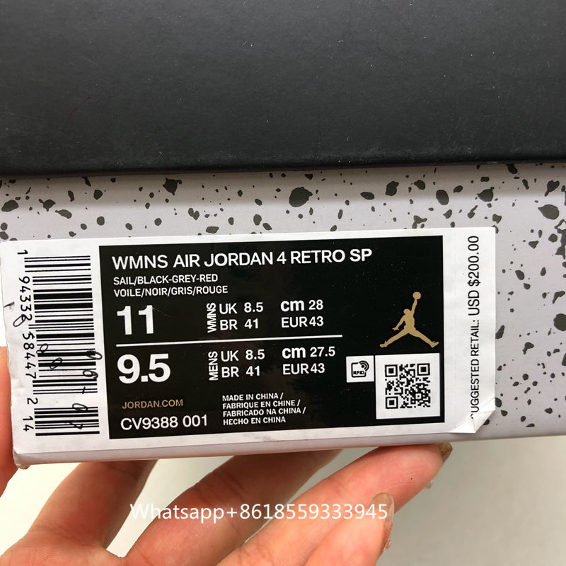 Off-White x Air Jordan 4 Retro CV9388-001 (1)