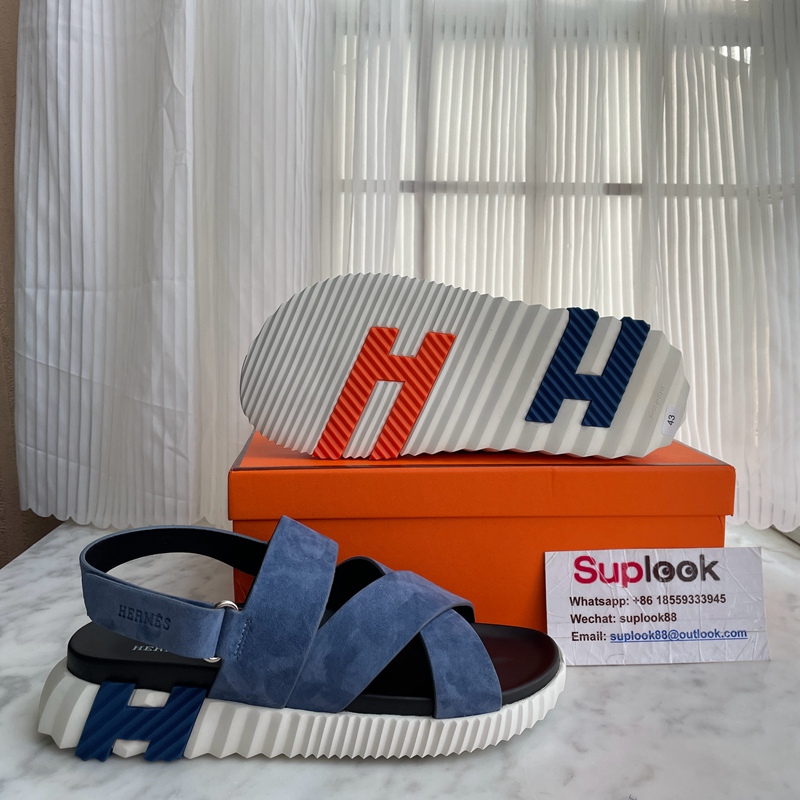 Hermes Genius Sandal Bleu Turquin (18)