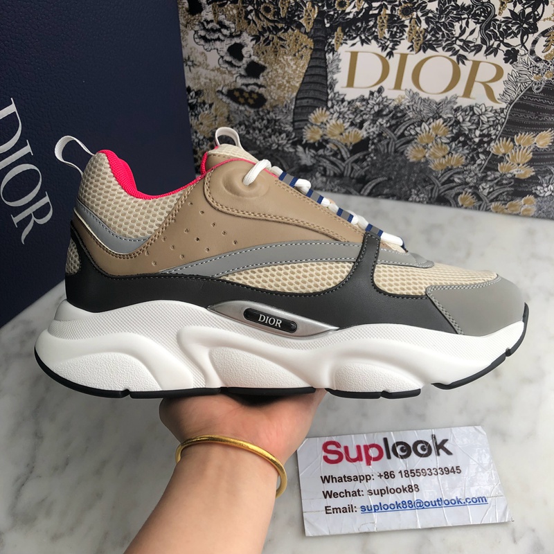 Dior B22 Beige Dark Grey Sneakers (5)