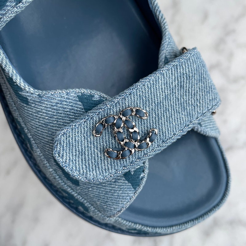 Chanel Mules Denim Blue (10)