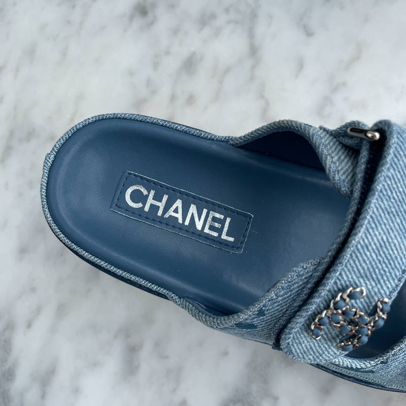 Chanel Mules Denim Blue (13)