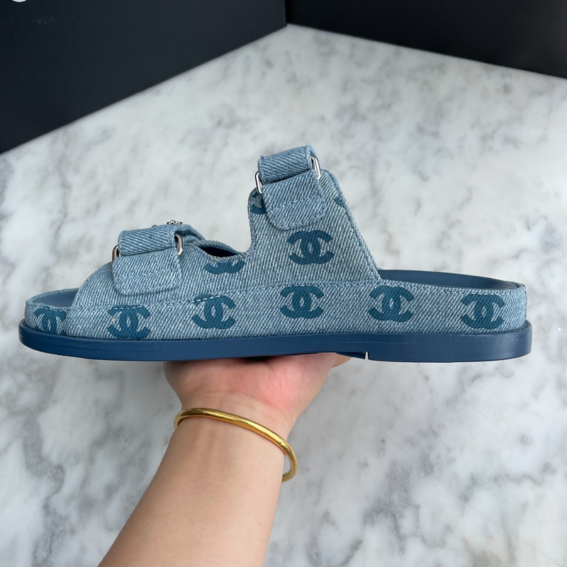 Chanel Mules Denim Blue (16)