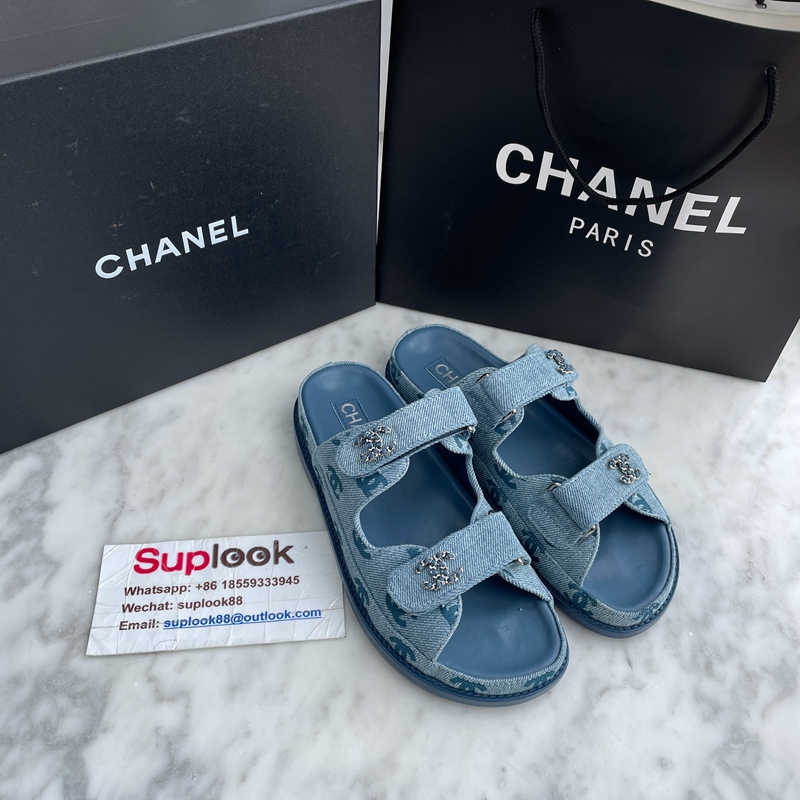 Chanel Mules Denim Blue (3)