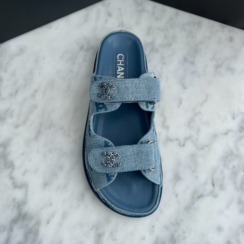 Chanel Mules Denim Blue (8)