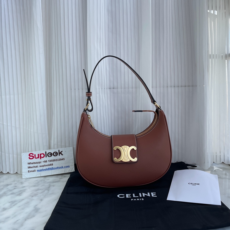 Celine Medium AVA Triomphe Bag Tan Brown Smooth Calfskin (2)