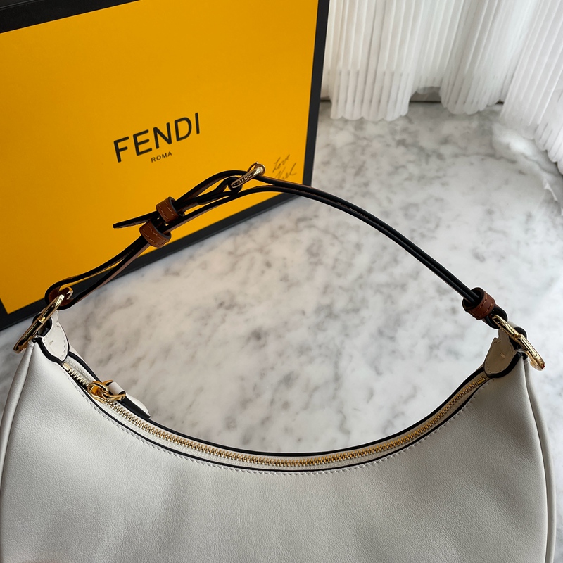 Fendigraphy Small White Leather Bag (10)