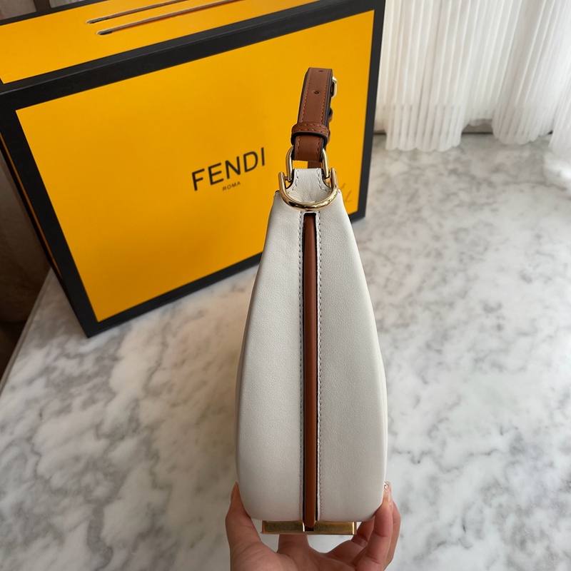 Fendigraphy Small White Leather Bag (12)
