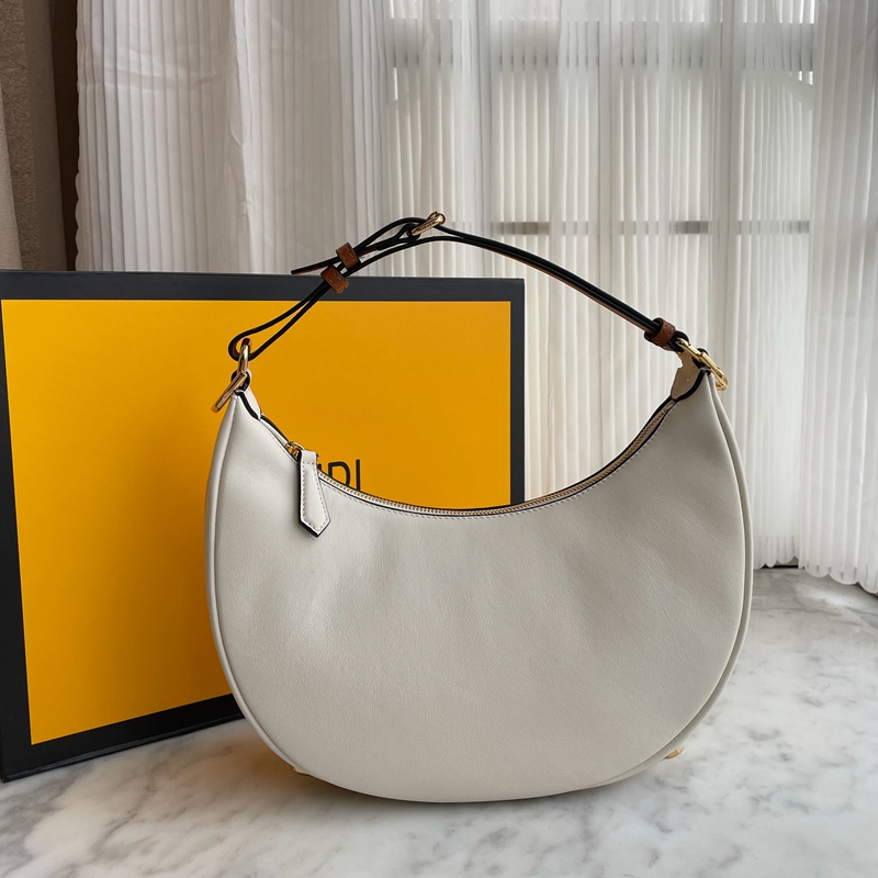 Fendigraphy Small White Leather Bag (13)