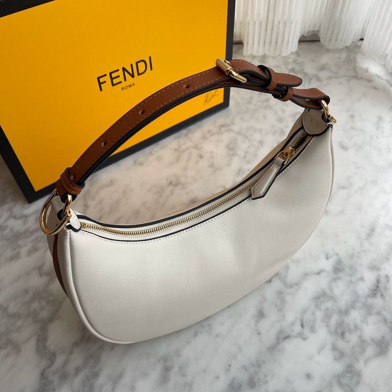 Fendigraphy Small White Leather Bag (17)