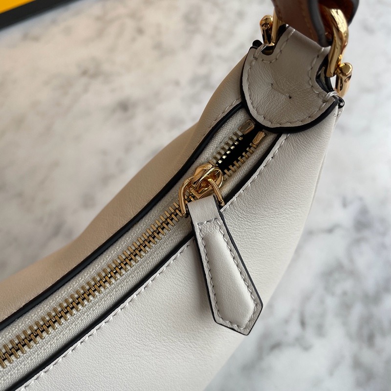 Fendigraphy Small White Leather Bag (18)