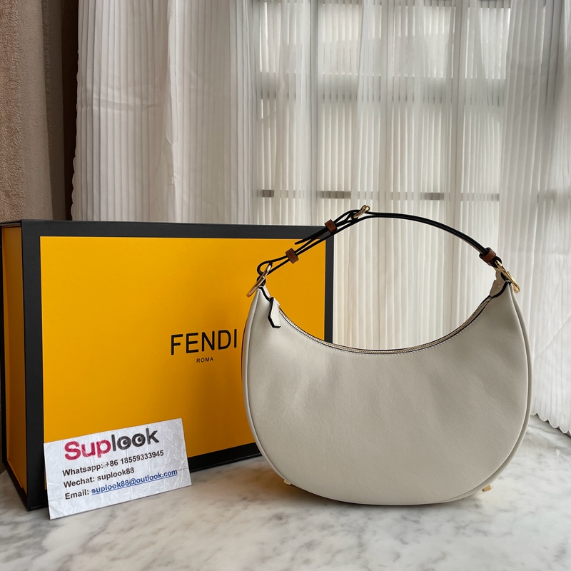 Fendigraphy Small White Leather Bag (2)
