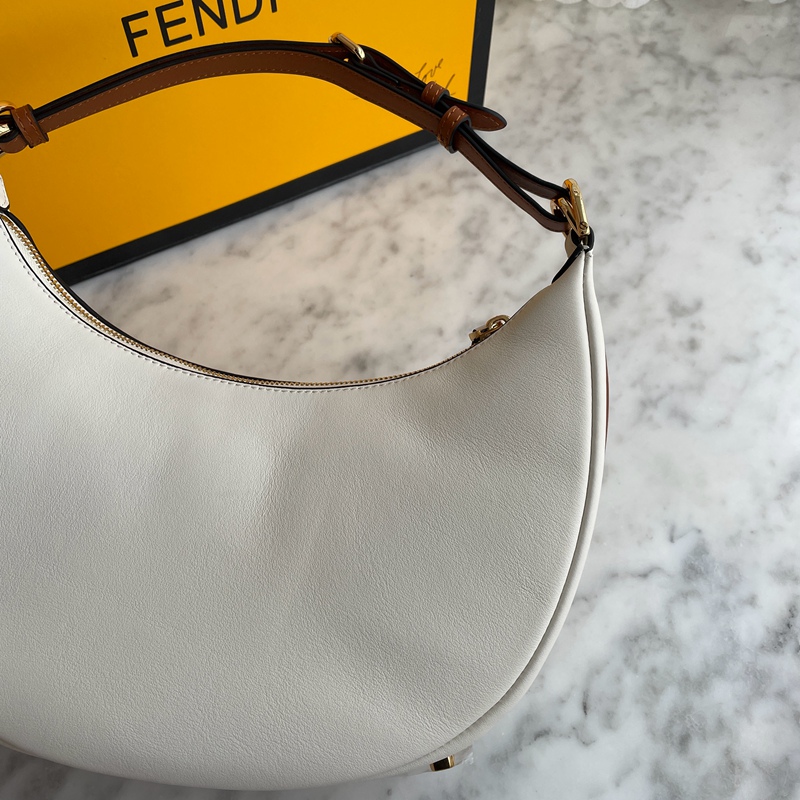 Fendigraphy Small White Leather Bag (3)