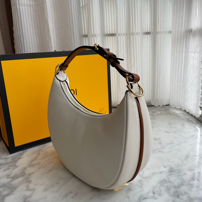 Fendigraphy Small White Leather Bag (4)
