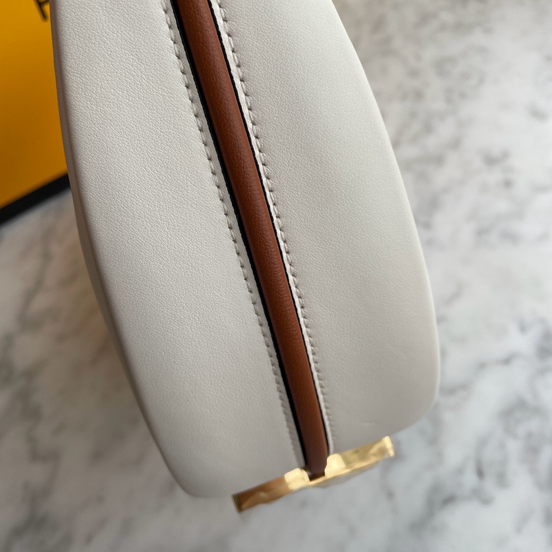 Fendigraphy Small White Leather Bag (9)