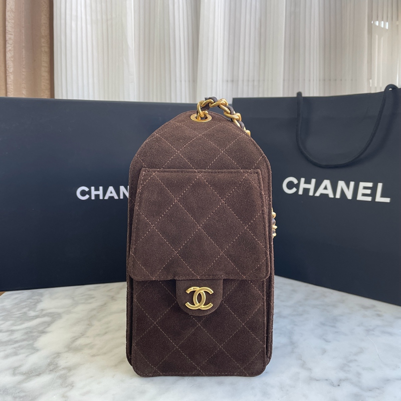 Chanel 25 Brown Suede Small (10)