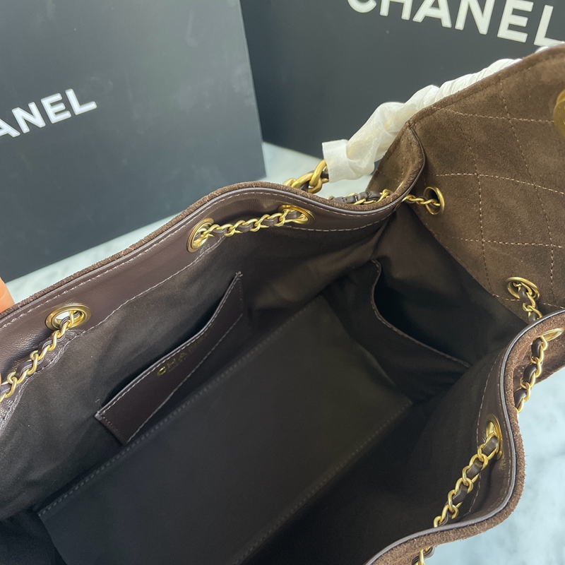 Chanel 25 Brown Suede Small (25)