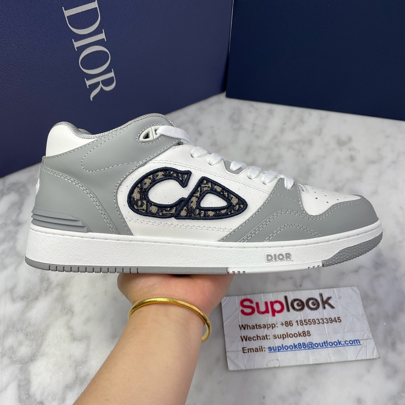 Dior B57 Mid-Top Sneaker Gray And White (4)