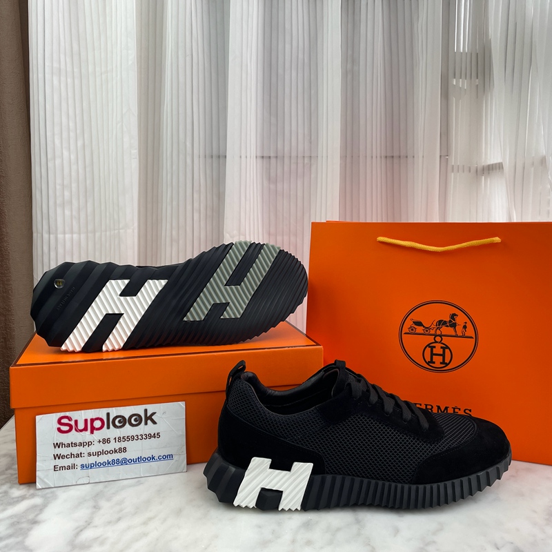 Hermes Bouncing sneaker Black White (18)
