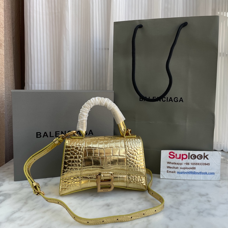 Balenciaga Embossed Leather Top Handle Bag XS (2)