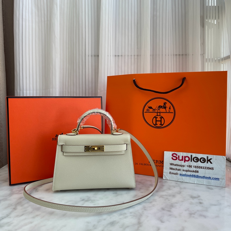 Hermes Kelly Mini Mushroom Chèvre Leather (2)