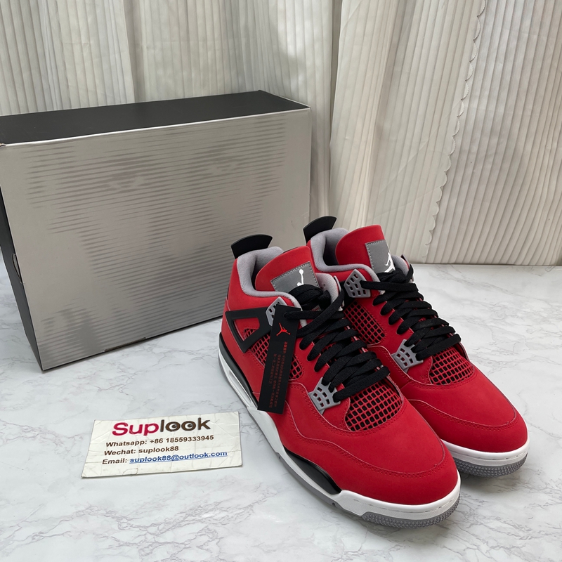 Air Jordan 4 Toro Bravo Fire Red and Black FQ8138-600 (3)