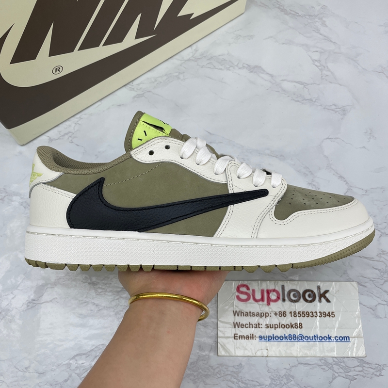 Jordan 1 Retro Low Golf Travis Scott Neutral Olive FZ3124- 200 (4)