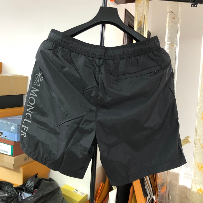Moncler Reflective Logo Nylon Swim Trunks – Black (13)