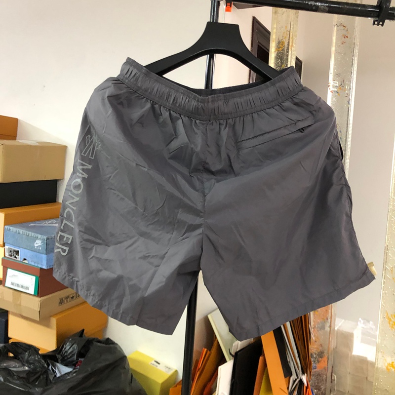 Moncler Reflective Logo Nylon Swim Trunks – Dark gray (12)