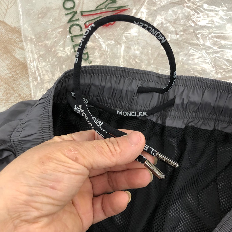 Moncler Reflective Logo Nylon Swim Trunks - Dark gray (8)