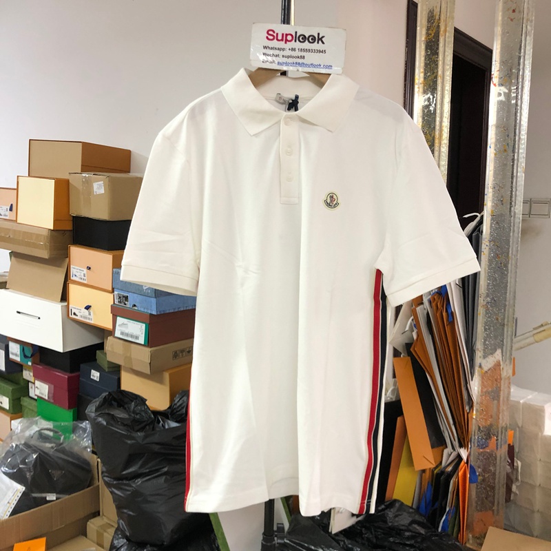 Moncler logo-patch Polo Shirt White (9)