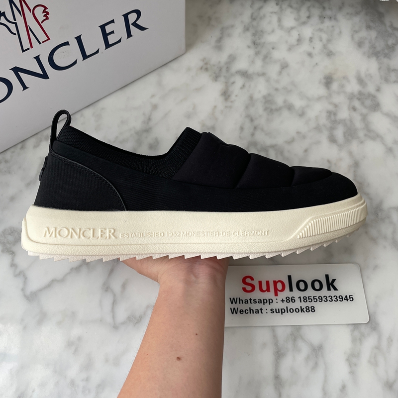 Moncler Black Altive Slip‑On Trainer Sneakers (4)